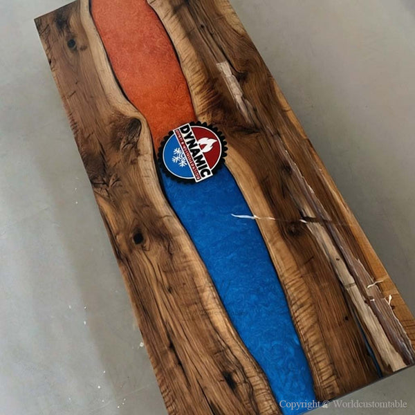 Luxury epoxy conference table designed for modern corporate boardrooms with premium handcrafted details.