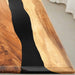 Ready-to-ship 36×60 walnut epoxy resin dining table for 6 people.