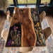 Black walnut epoxy river dining table featuring preserved dried flowers embedded in clear resin.