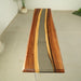walnut gray epoxy hallway table with natural wood grain