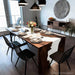 black walnut white epoxy waterfall table for dinning & living spaces in san francisco