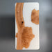 White epoxy live edge dining table with handcrafted resin details