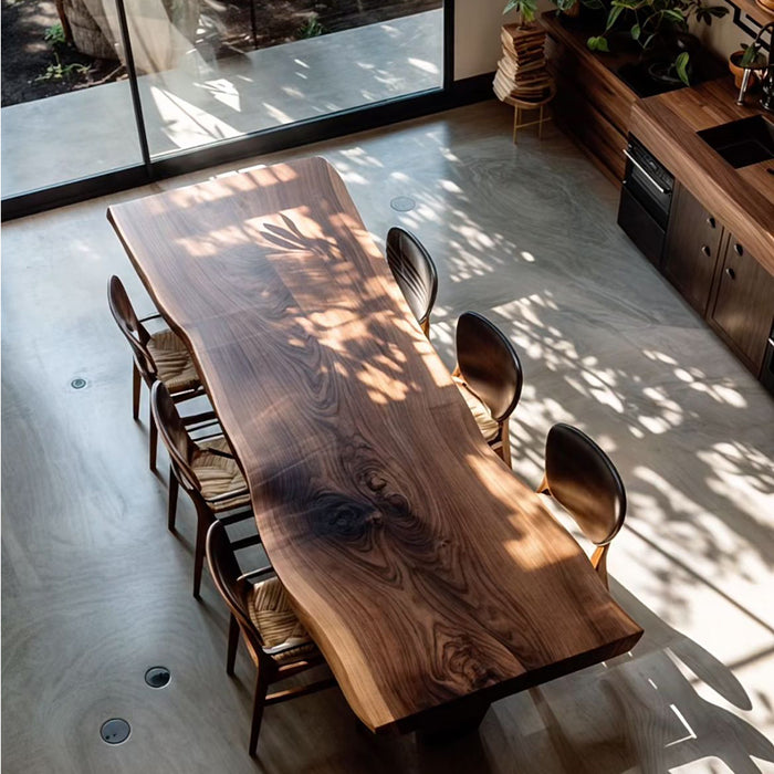 Custom Link for Francisco - 45" W × 100" L  Custom Black Walnut  Solid Wood Live Edge Dining Table with T7 Wood Table